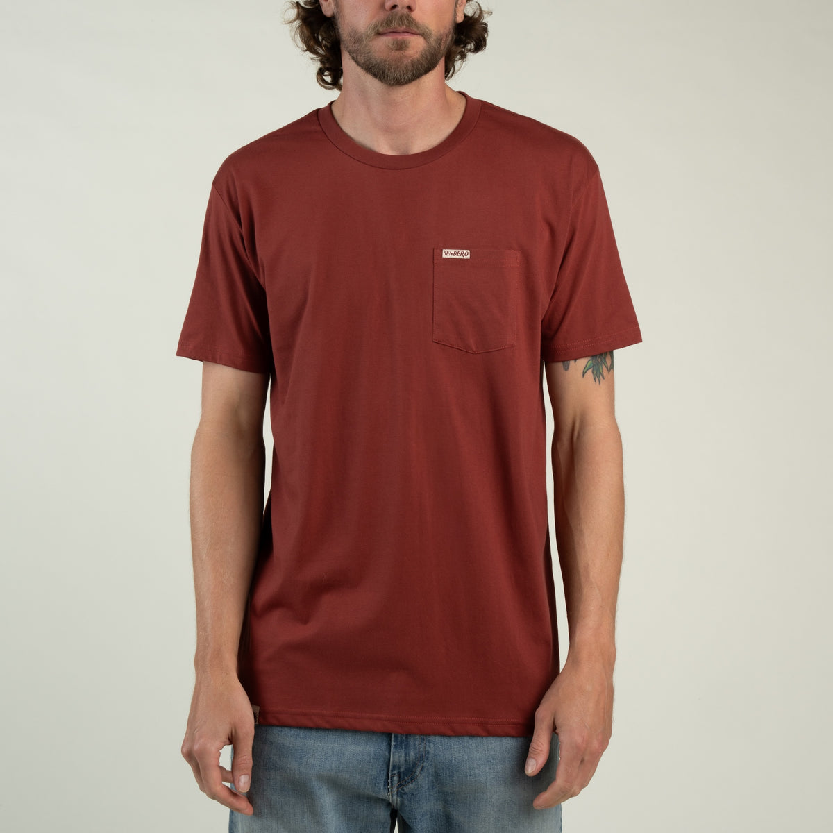 The Standard Pocket T-Shirt - Warm Red