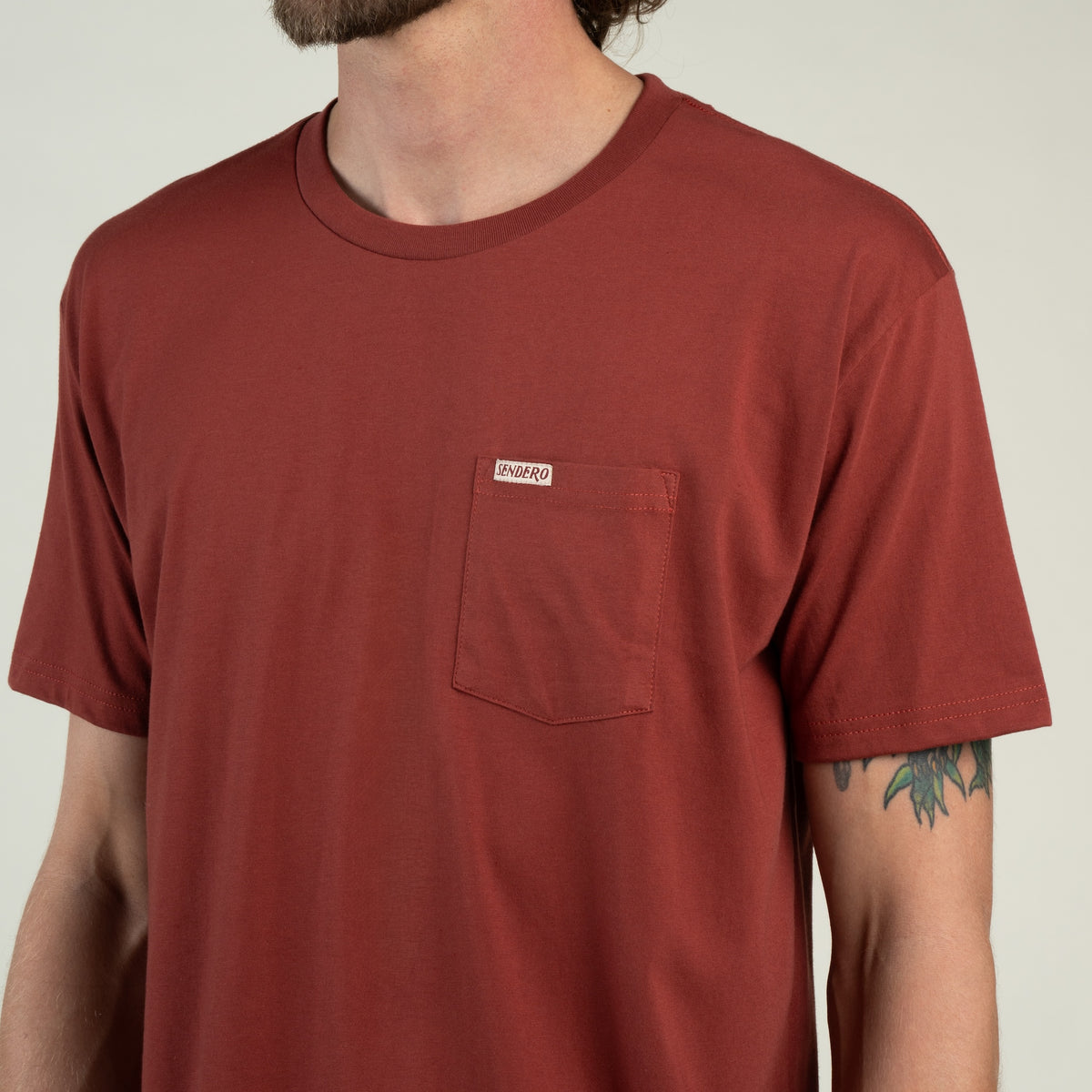 The Standard Pocket T-Shirt - Warm Red