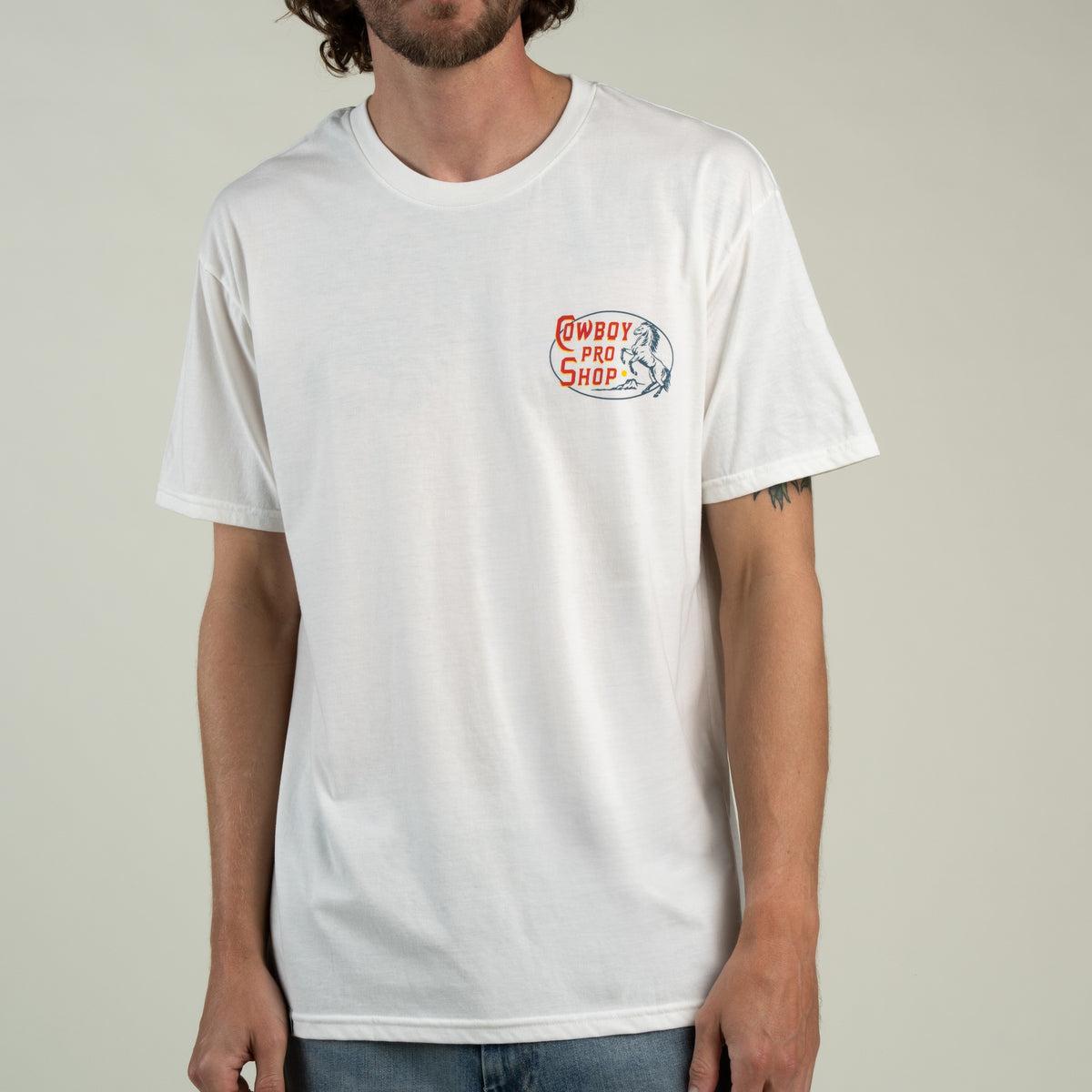 Cowboy Pro Shop T-Shirt - Vintage White/Red/Blue