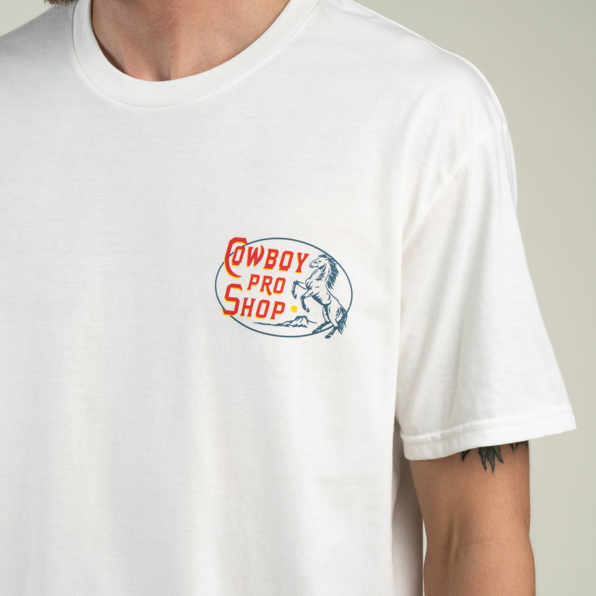 Cowboy Pro Shop T-Shirt - Vintage White/Red/Blue