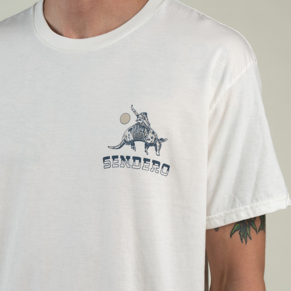 Armadillo Rodeo T-Shirt - Vintage White
