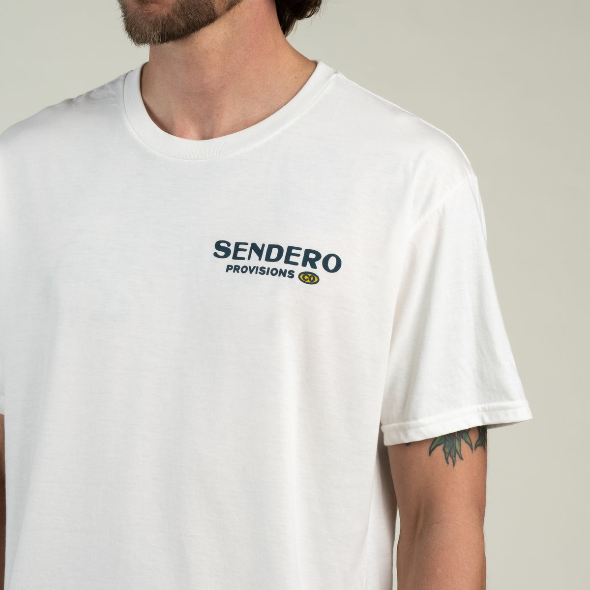 Cowboy Drawin' T-Shirt - Vintage White