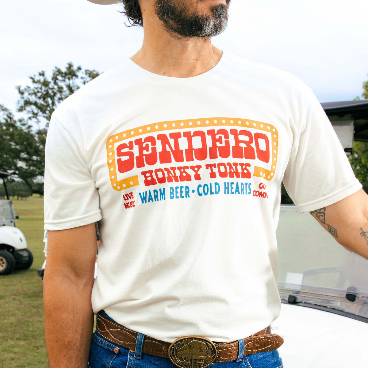 Sendero Honky Tonk T-Shirt - Vintage White