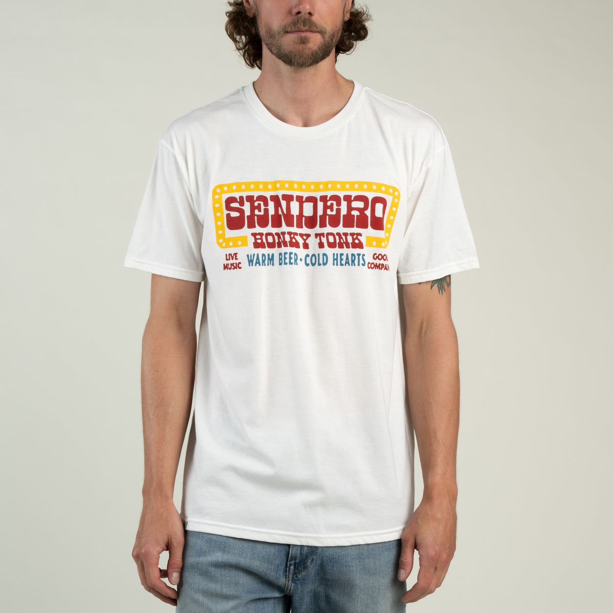 Sendero Honky Tonk T-Shirt - Vintage White