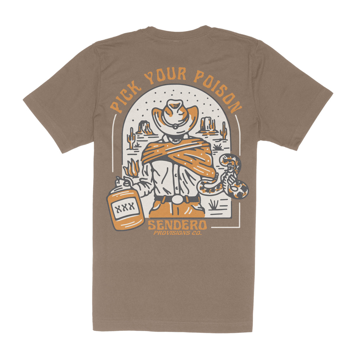 Pick Your Poison T-Shirt - Light Brown