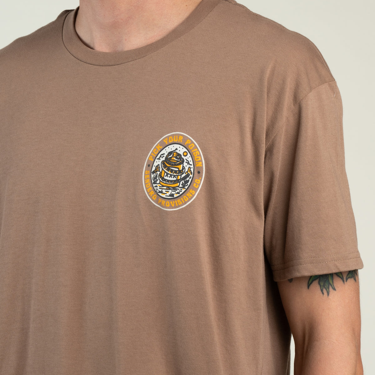 Pick Your Poison T-Shirt - Light Brown