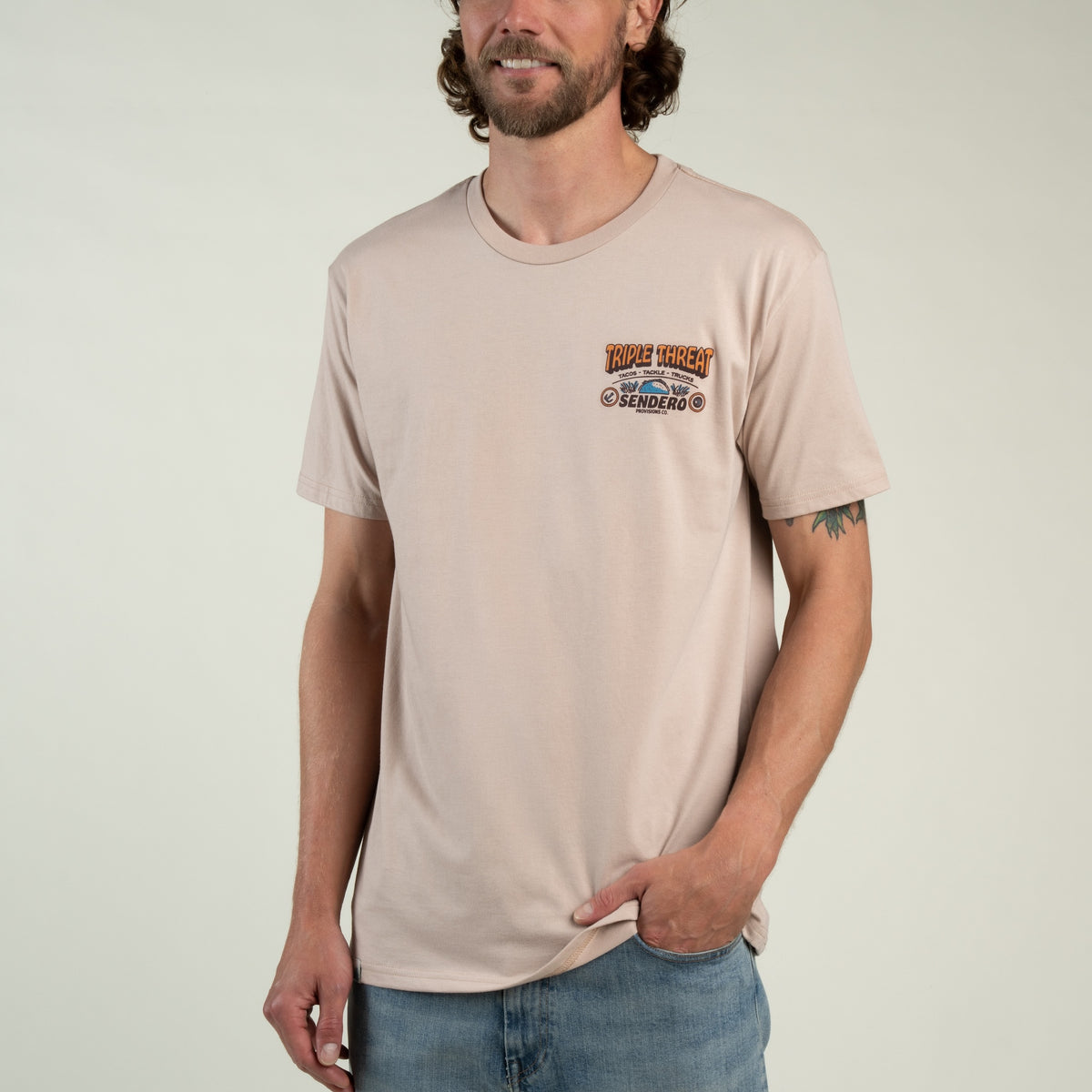 Triple Threat T-Shirt - Sand