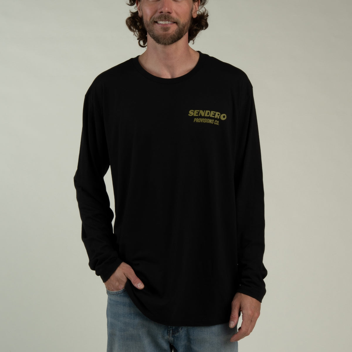 Deer Fishers Long Sleeve T-Shirt - Black