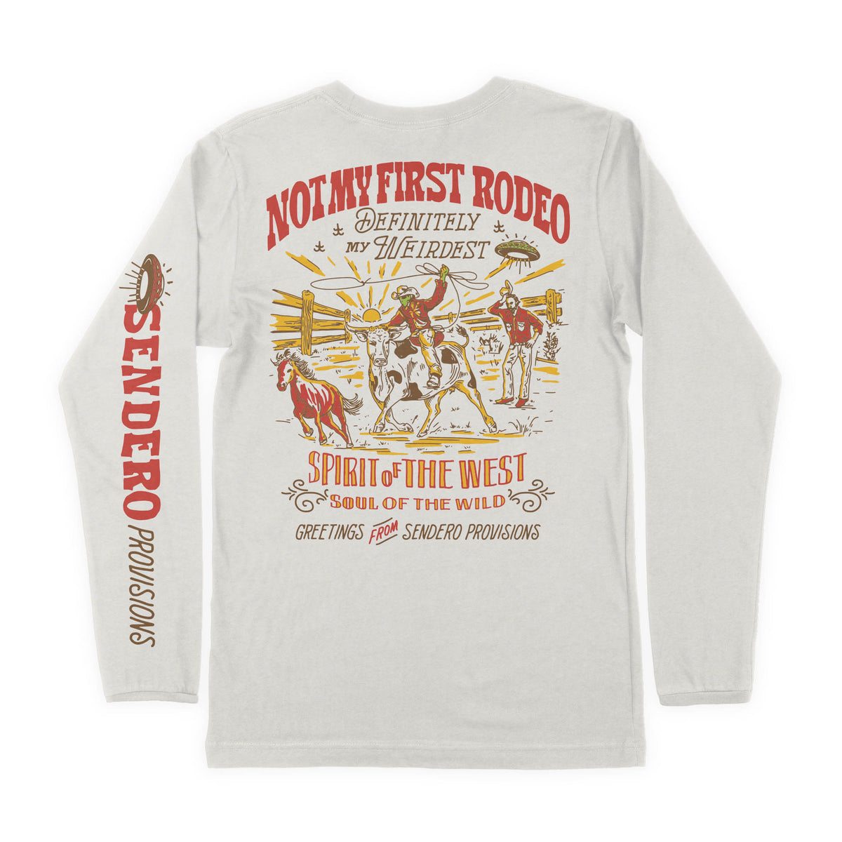 Greetings Long Sleeve T-Shirt - Vintage White
