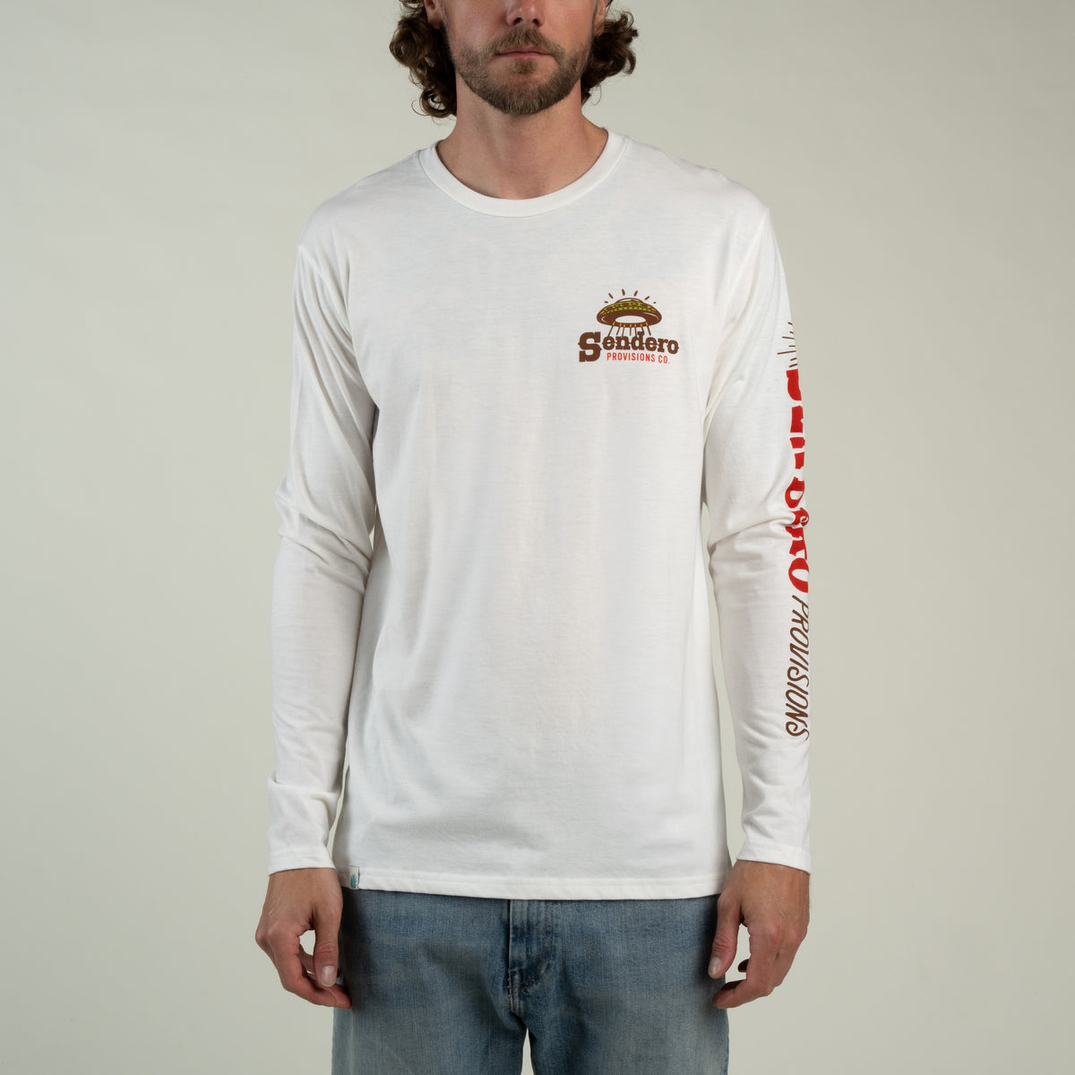 Greetings Long Sleeve T-Shirt - Vintage White