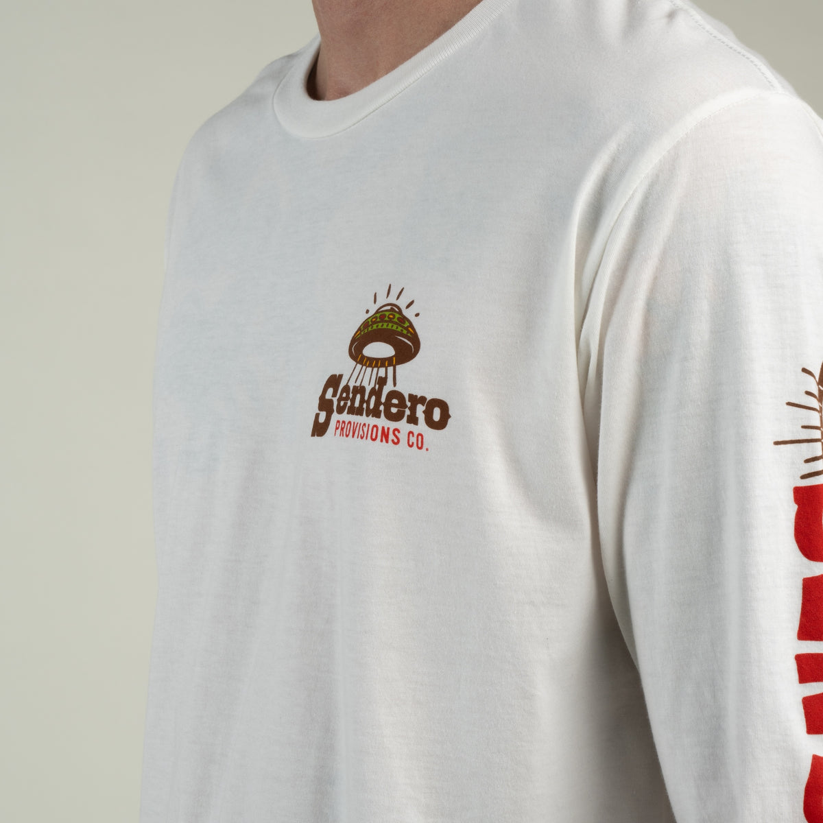 Greetings Long Sleeve T-Shirt - Vintage White