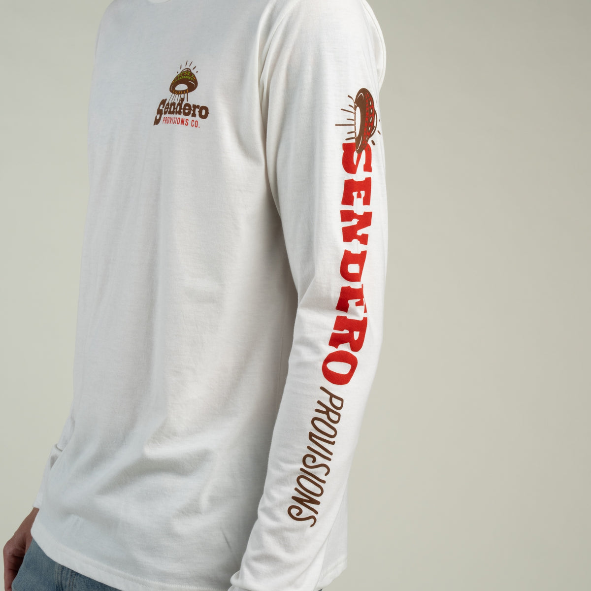 Greetings Long Sleeve T-Shirt - Vintage White