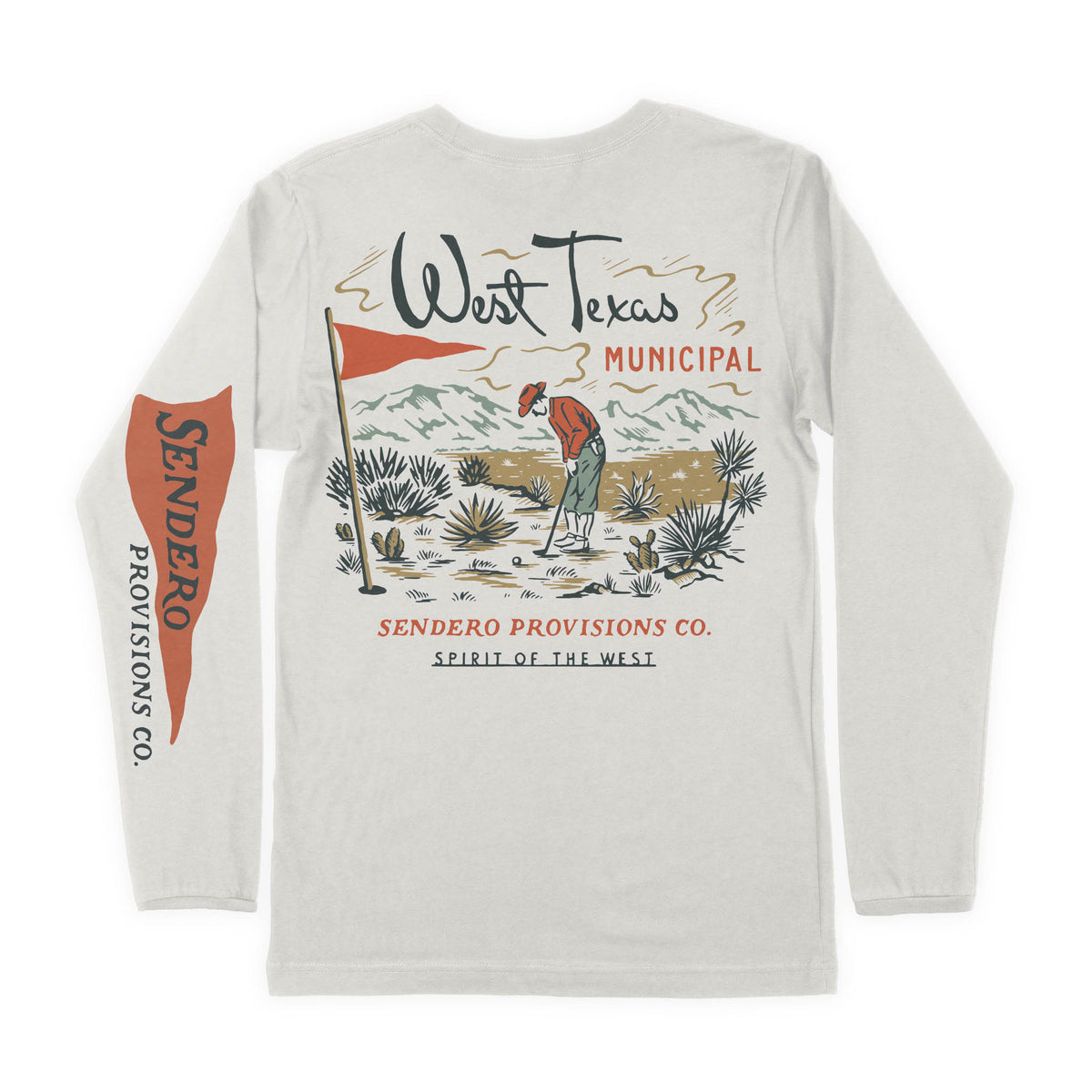 West Texas Municipal Long Sleeve T-Shirt - Vintage White