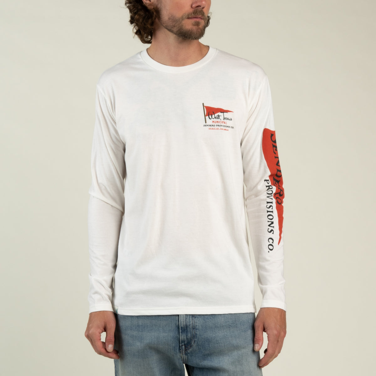 West Texas Municipal Long Sleeve T-Shirt - Vintage White