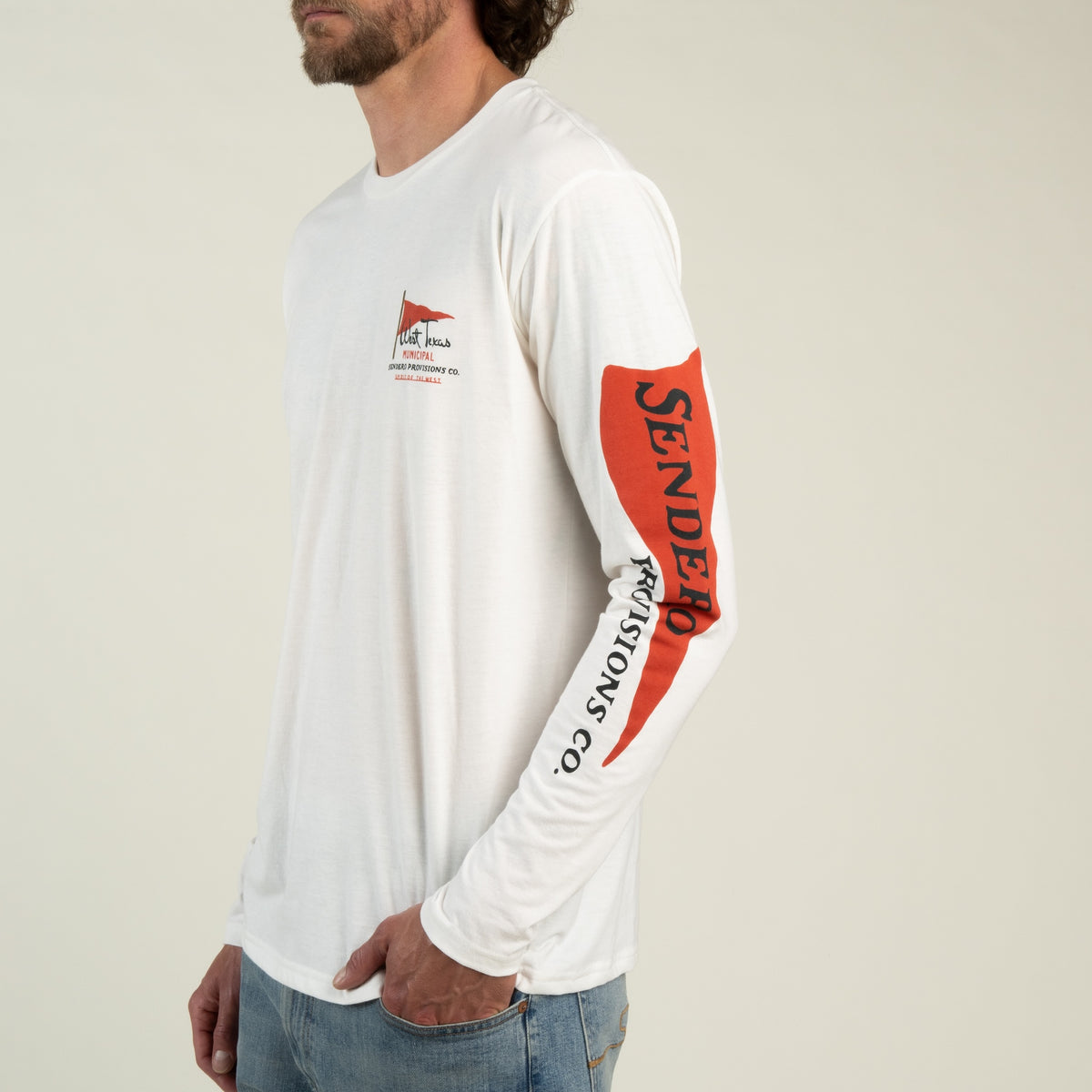West Texas Municipal Long Sleeve T-Shirt - Vintage White