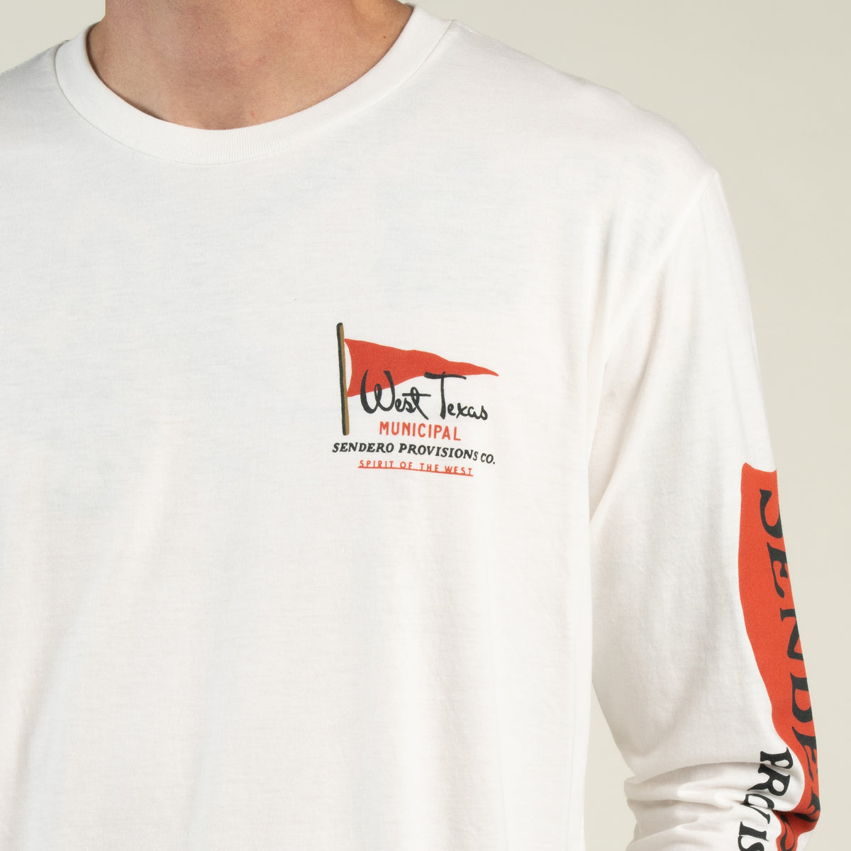 West Texas Municipal Long Sleeve T-Shirt - Vintage White