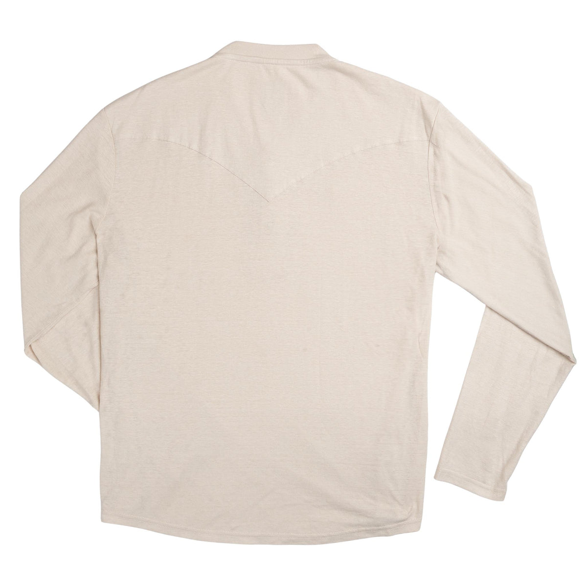 Tex Western Long Sleeve Henley - White