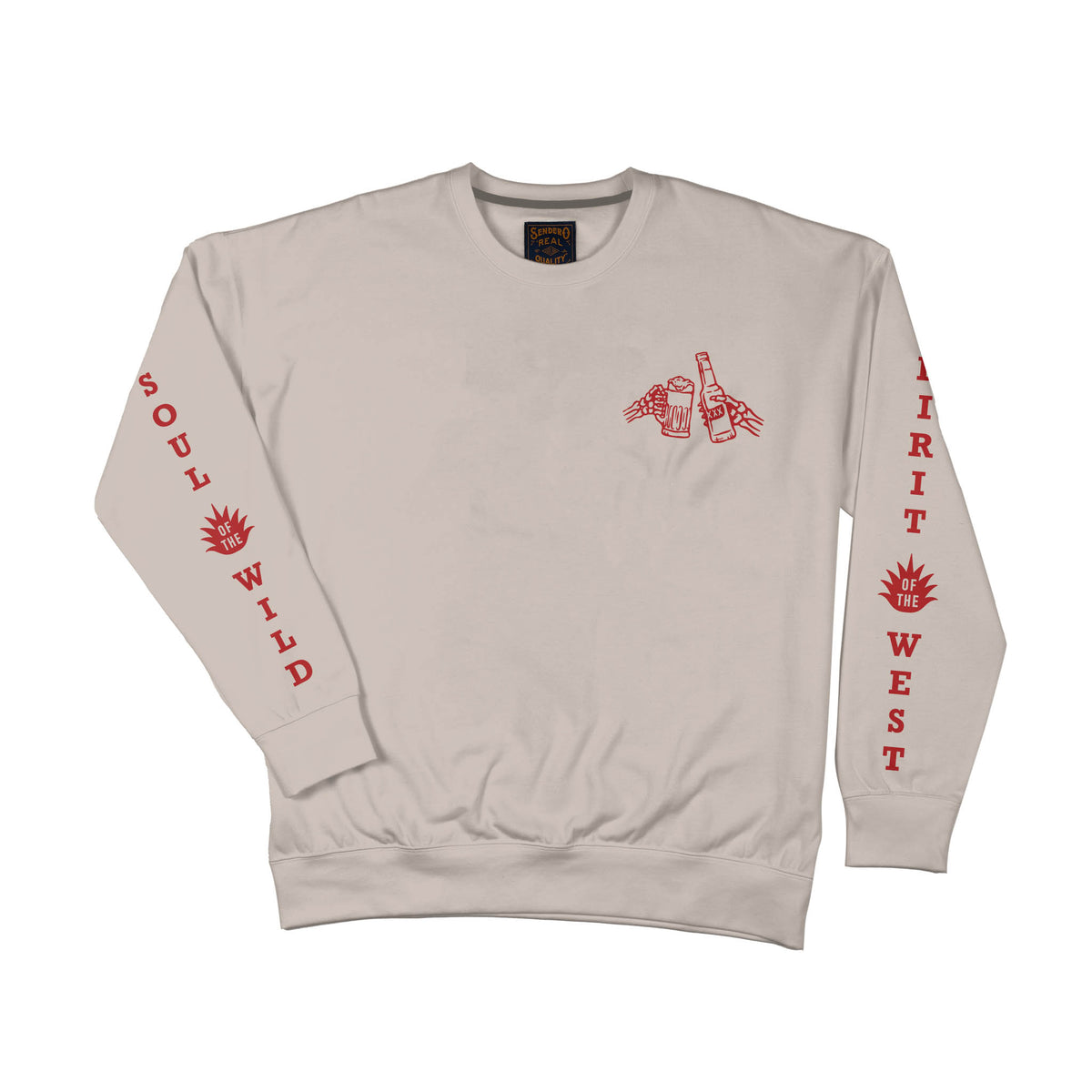 Shootin' Hand Salud Sweatshirt - Sand