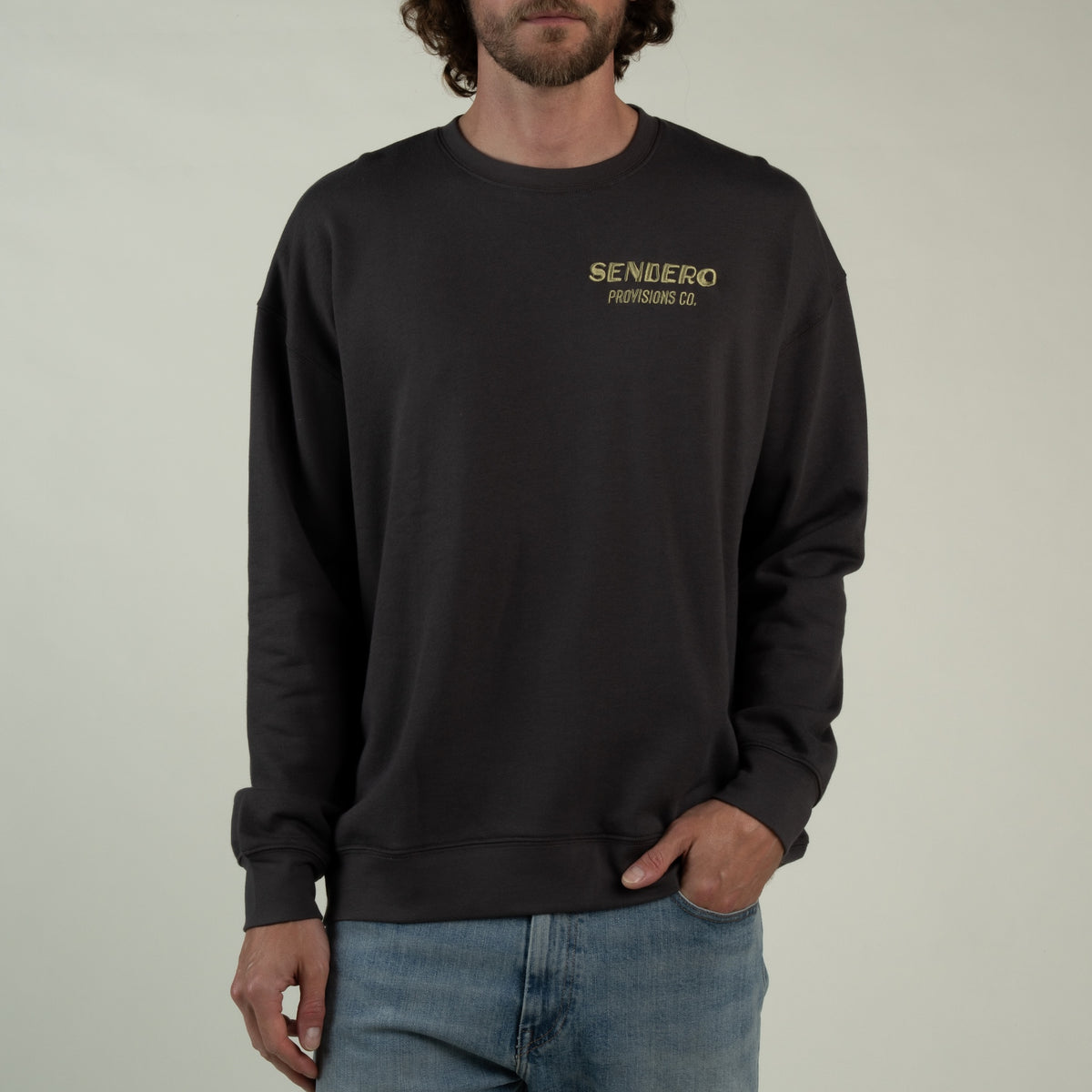 Deer Fishers Sweatshirt - Charcoal