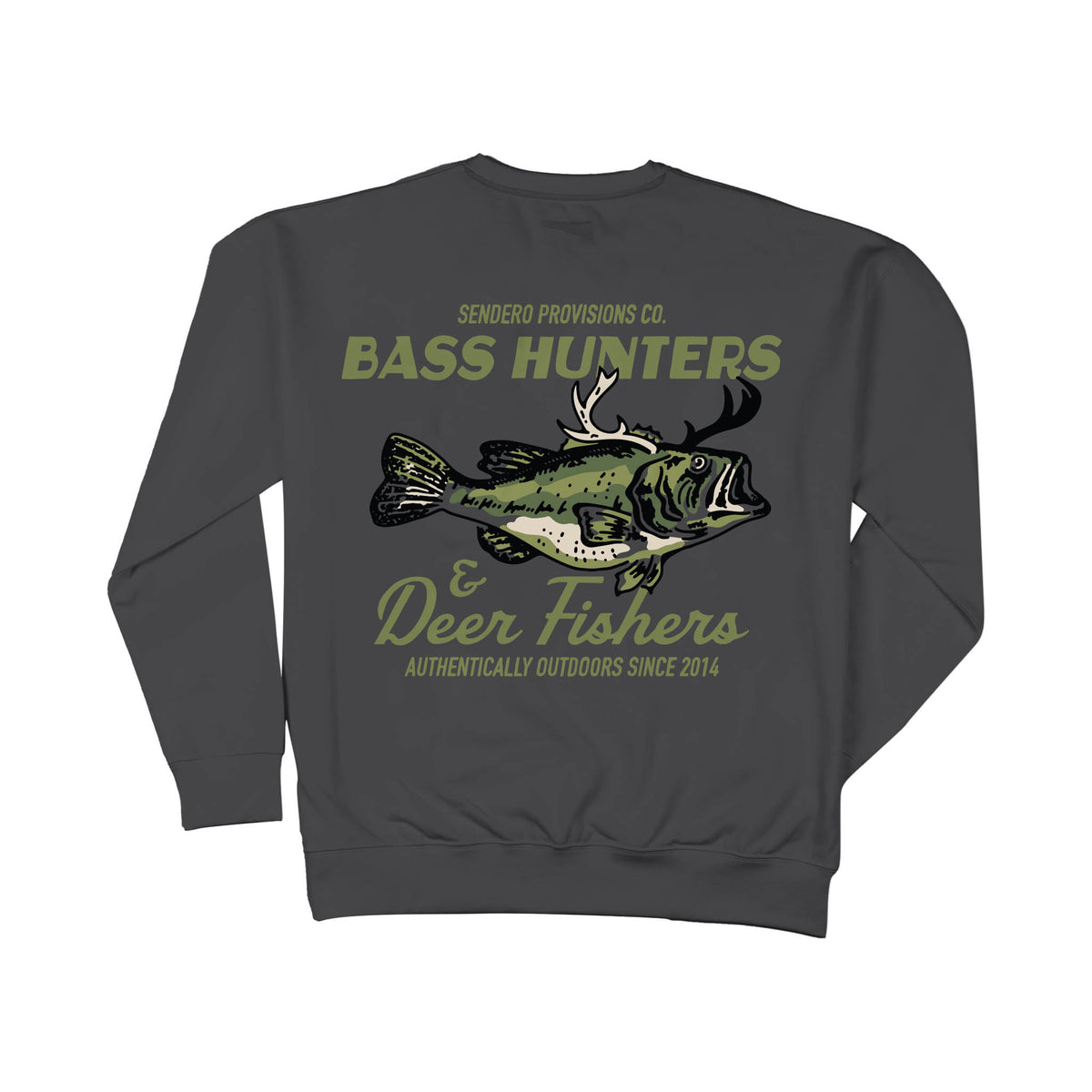 Deer Fishers Sweatshirt - Charcoal