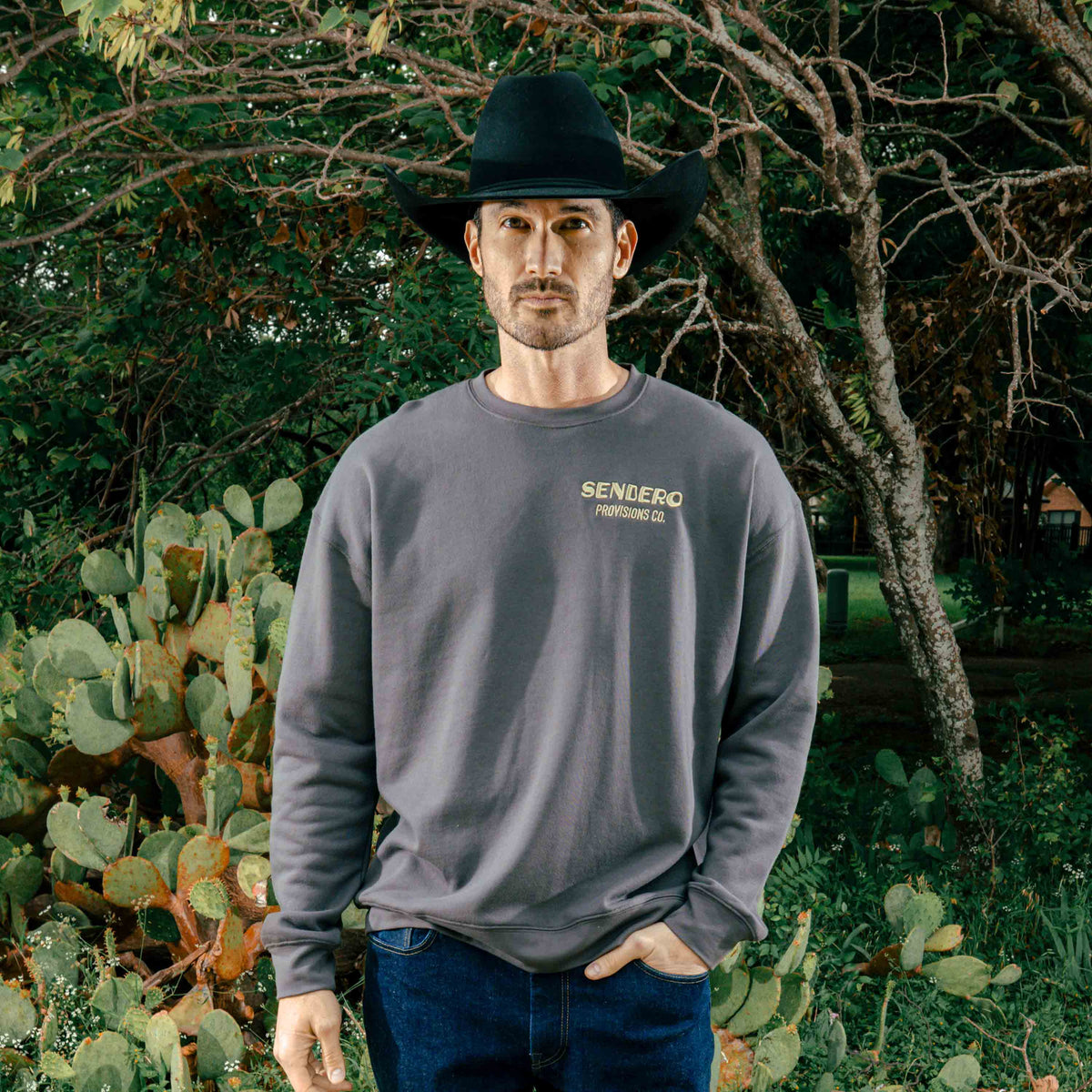 Deer Fishers Sweatshirt - Charcoal