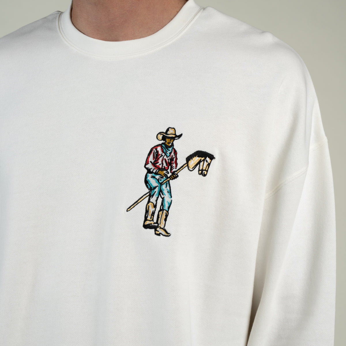 Stick Horse Sweatshirt - Vintage White