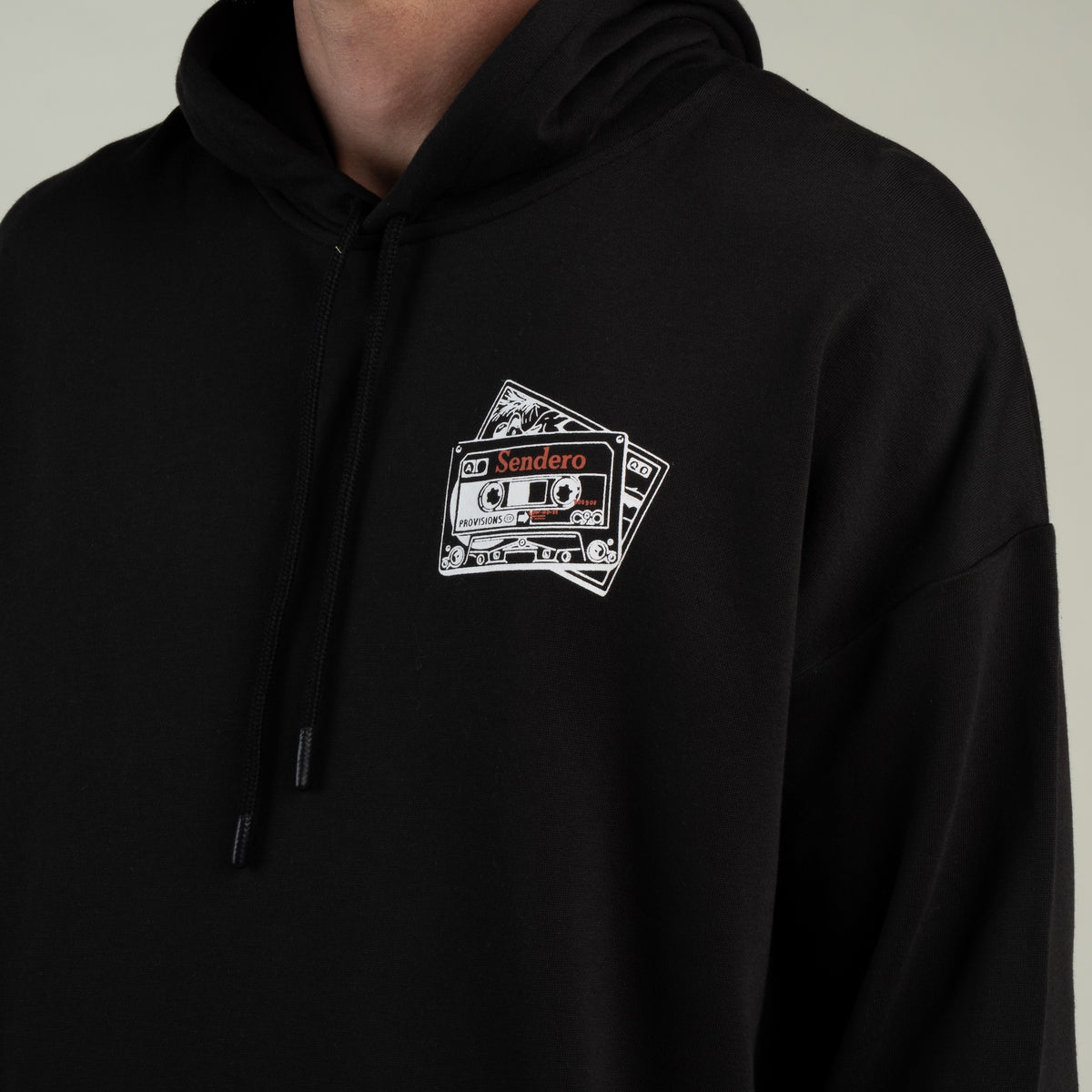 Cassette Tape Hoodie - Black