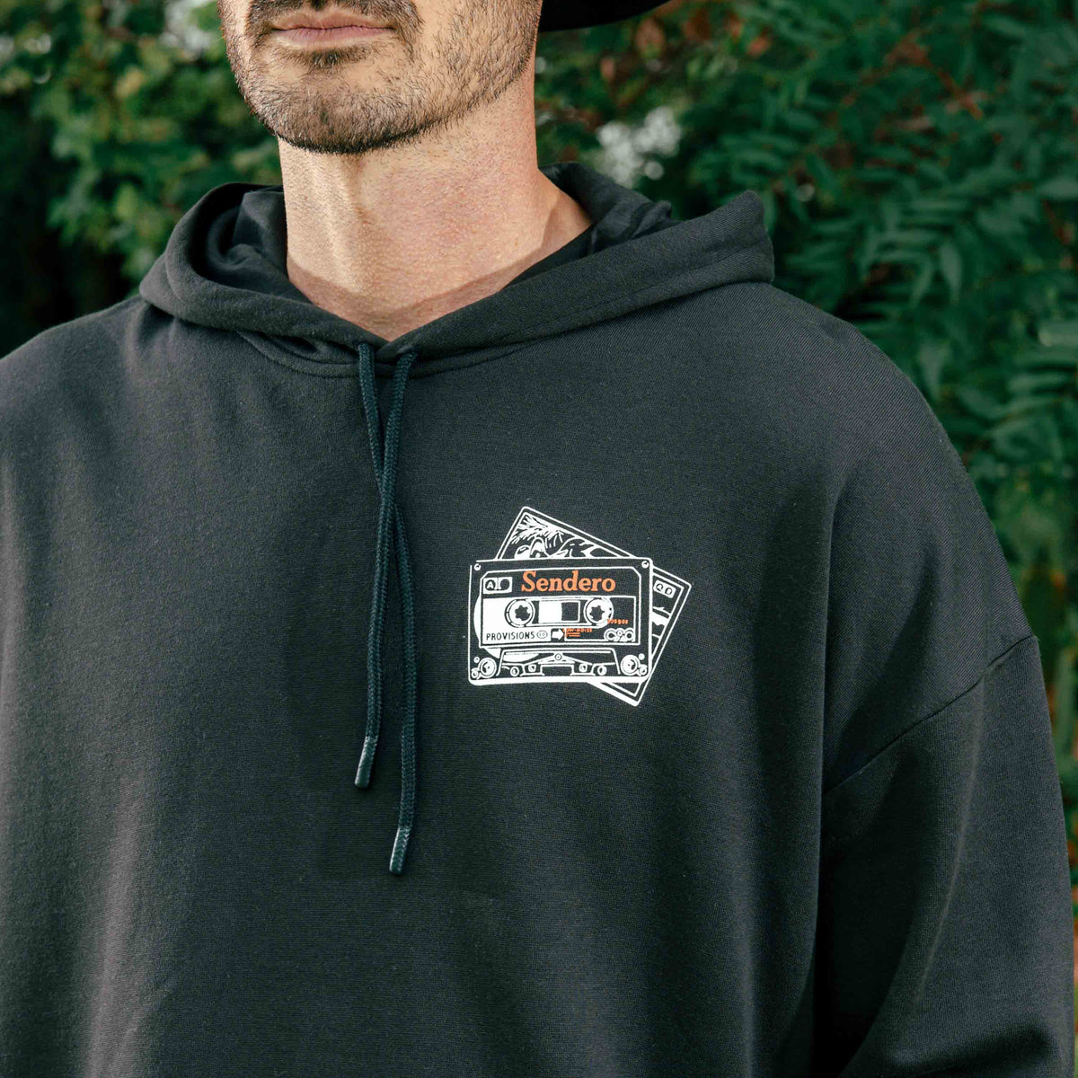 Cassette Tape Hoodie - Black
