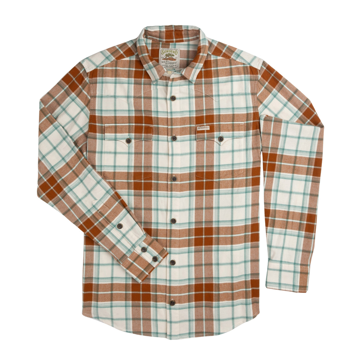 Durango Flannel - Lightweight Stretch - Moab Plaid - Canyon