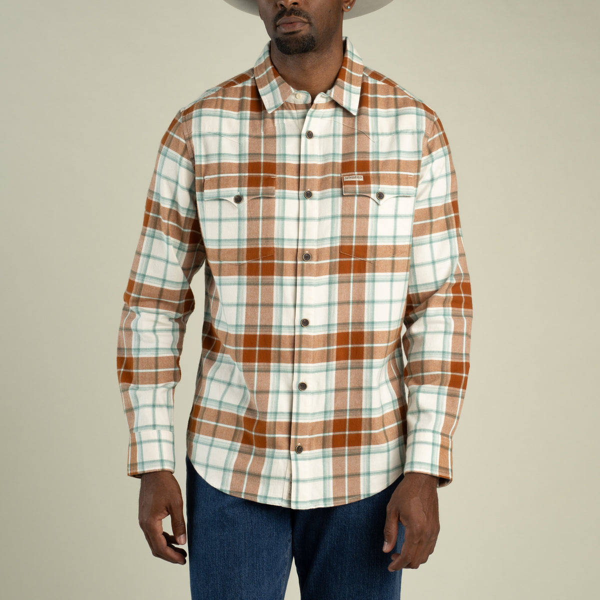 Durango Flannel - Lightweight Stretch - Moab Plaid - Canyon