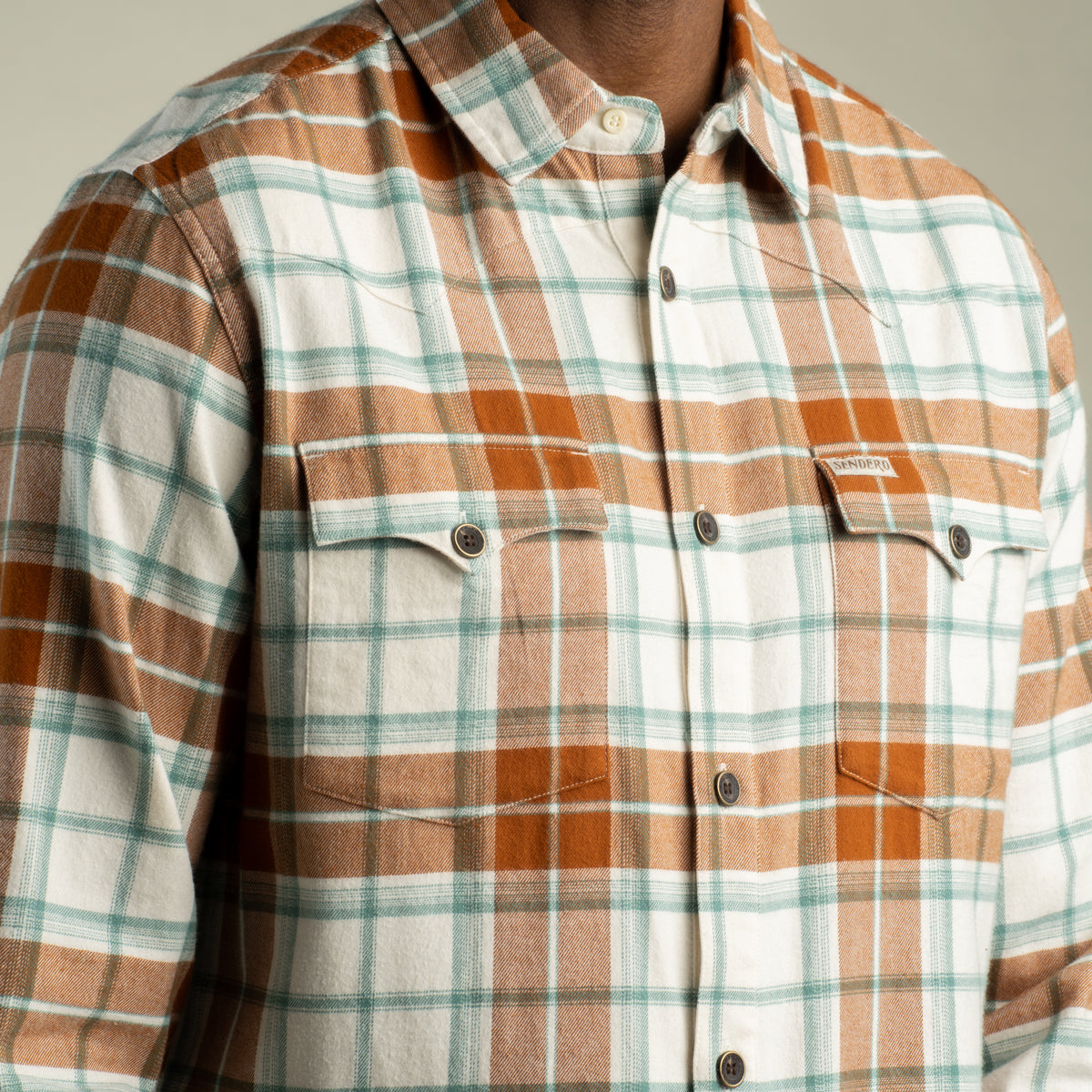 Durango Flannel - Lightweight Stretch - Moab Plaid - Canyon