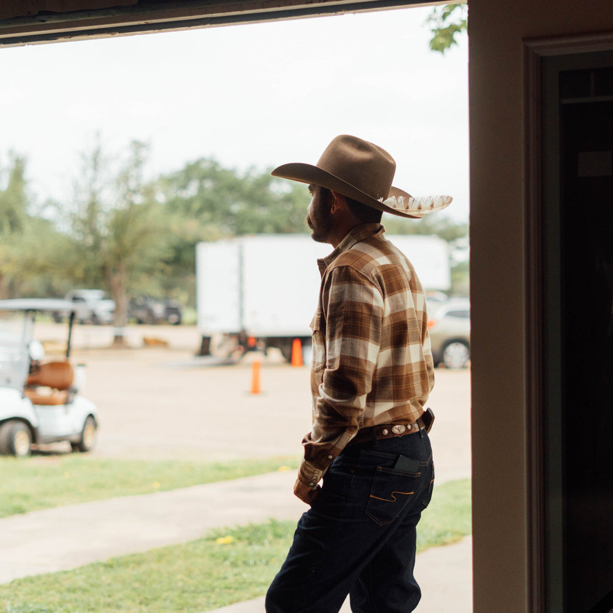 Durango Flannel - Pearlsnap - Woodrow Plaid - Saddle
