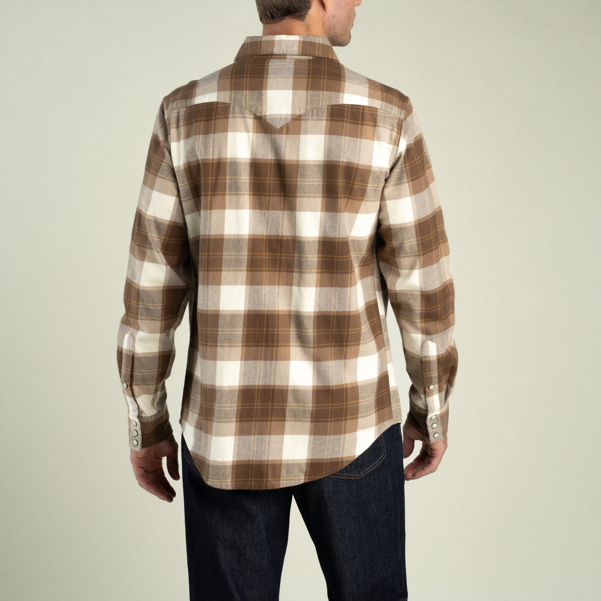 Durango Flannel - Pearlsnap - Woodrow Plaid - Saddle