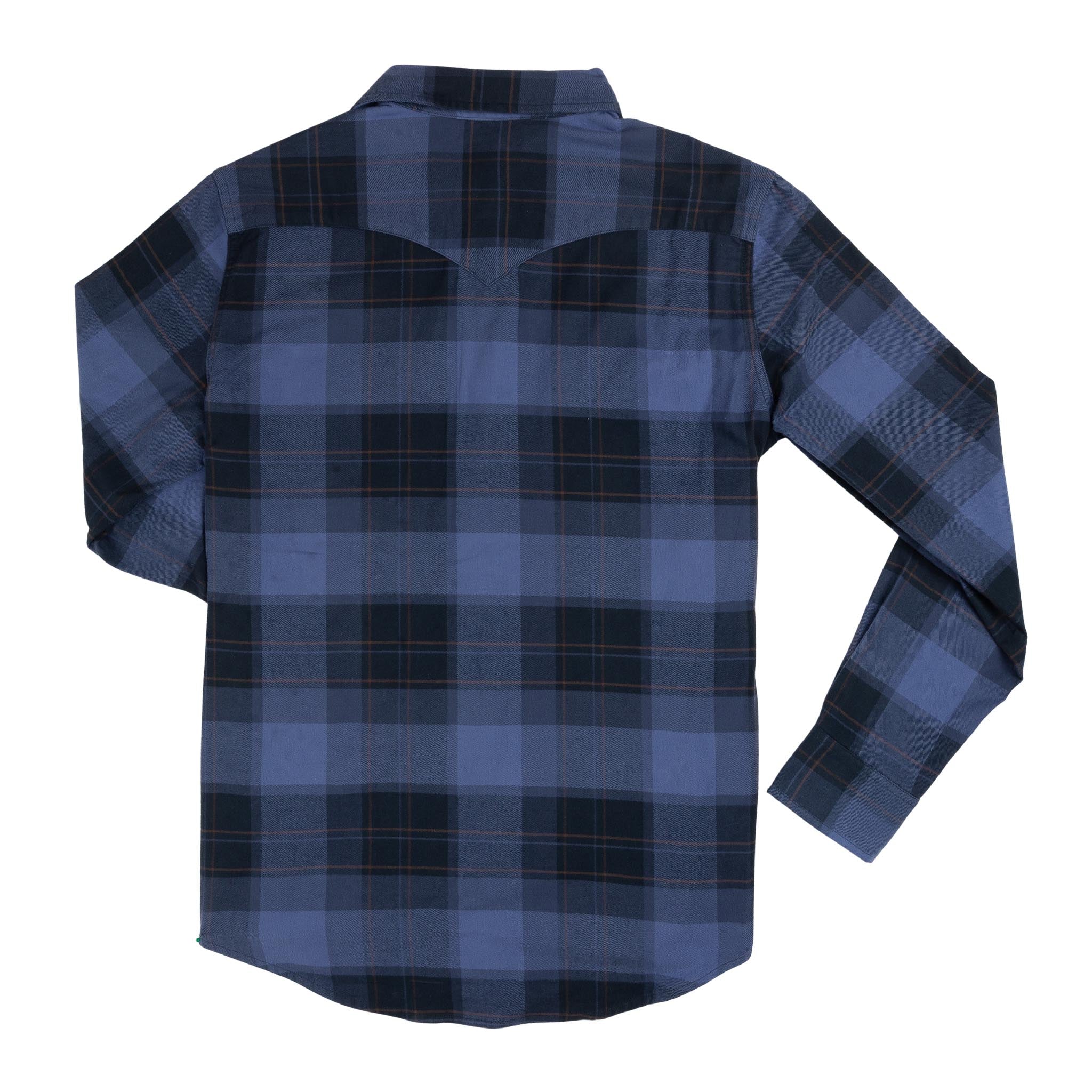 Durango Flannel - Pearlsnap - Woodrow Plaid - Midnight | Sendero