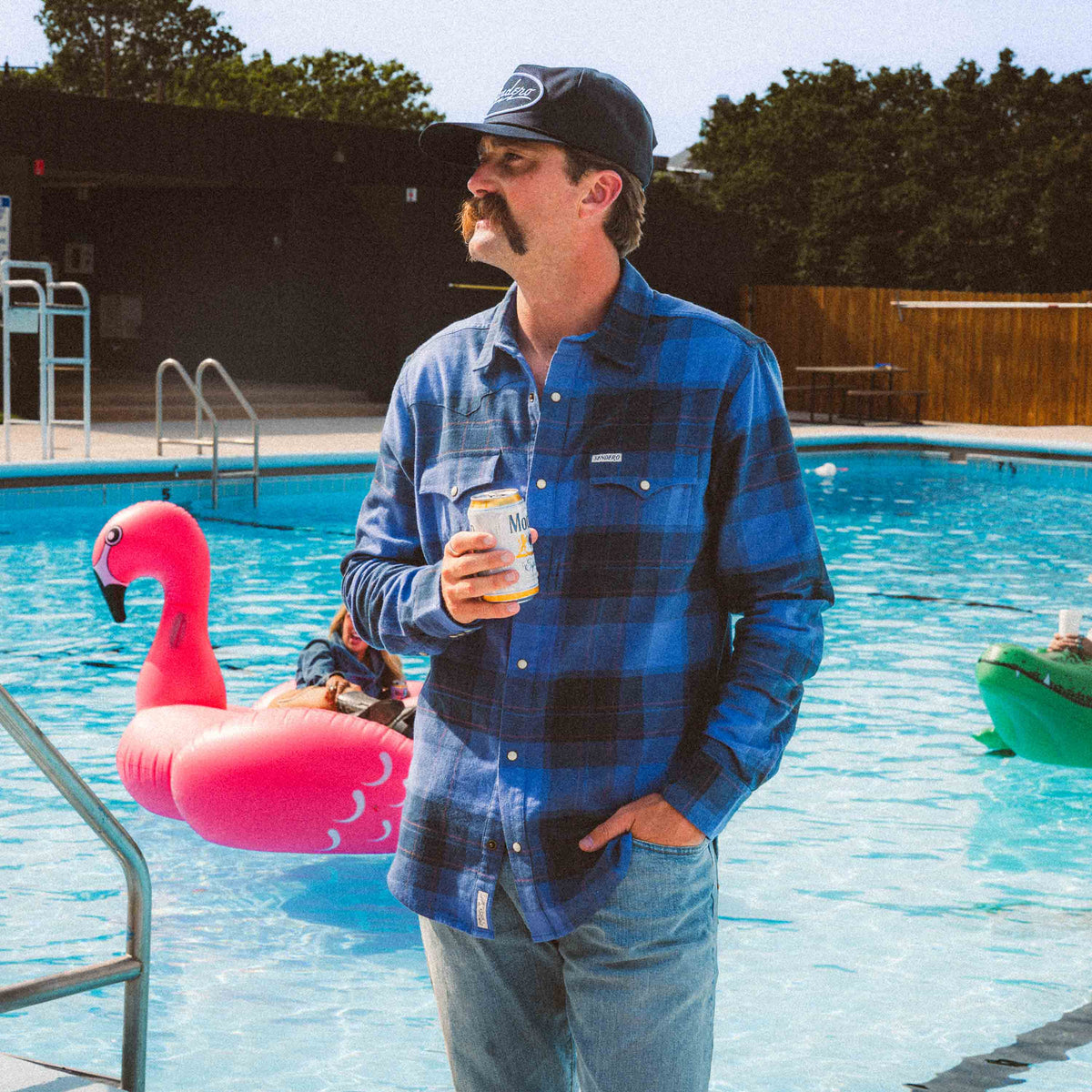 Durango Flannel - Pearlsnap - Woodrow Plaid - Midnight