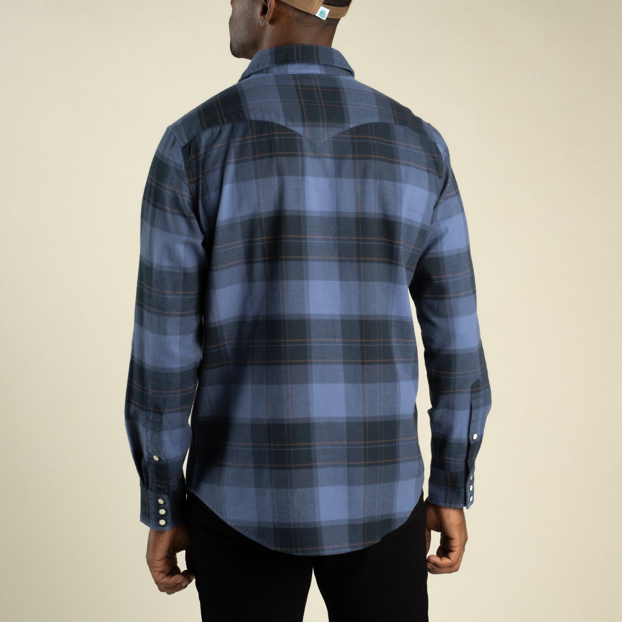 Durango Flannel - Pearlsnap - Woodrow Plaid - Midnight | Sendero