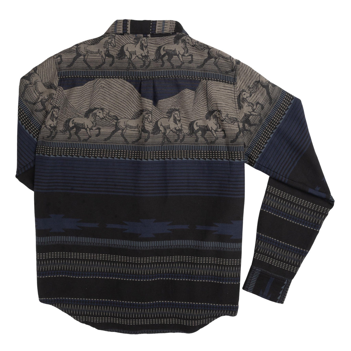 Boquillas Long Sleeve Shirt - Teton Stripe - Charcoal