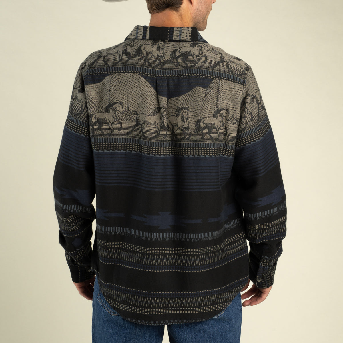 Boquillas Long Sleeve Shirt - Teton Stripe - Charcoal