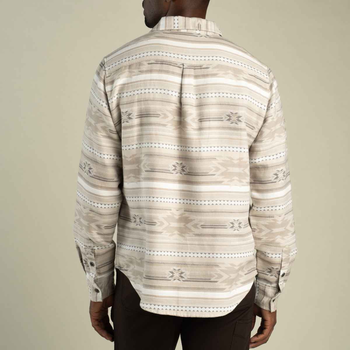 Boquillas Long Sleeve Shirt - Mesilla Chevron - Limestone