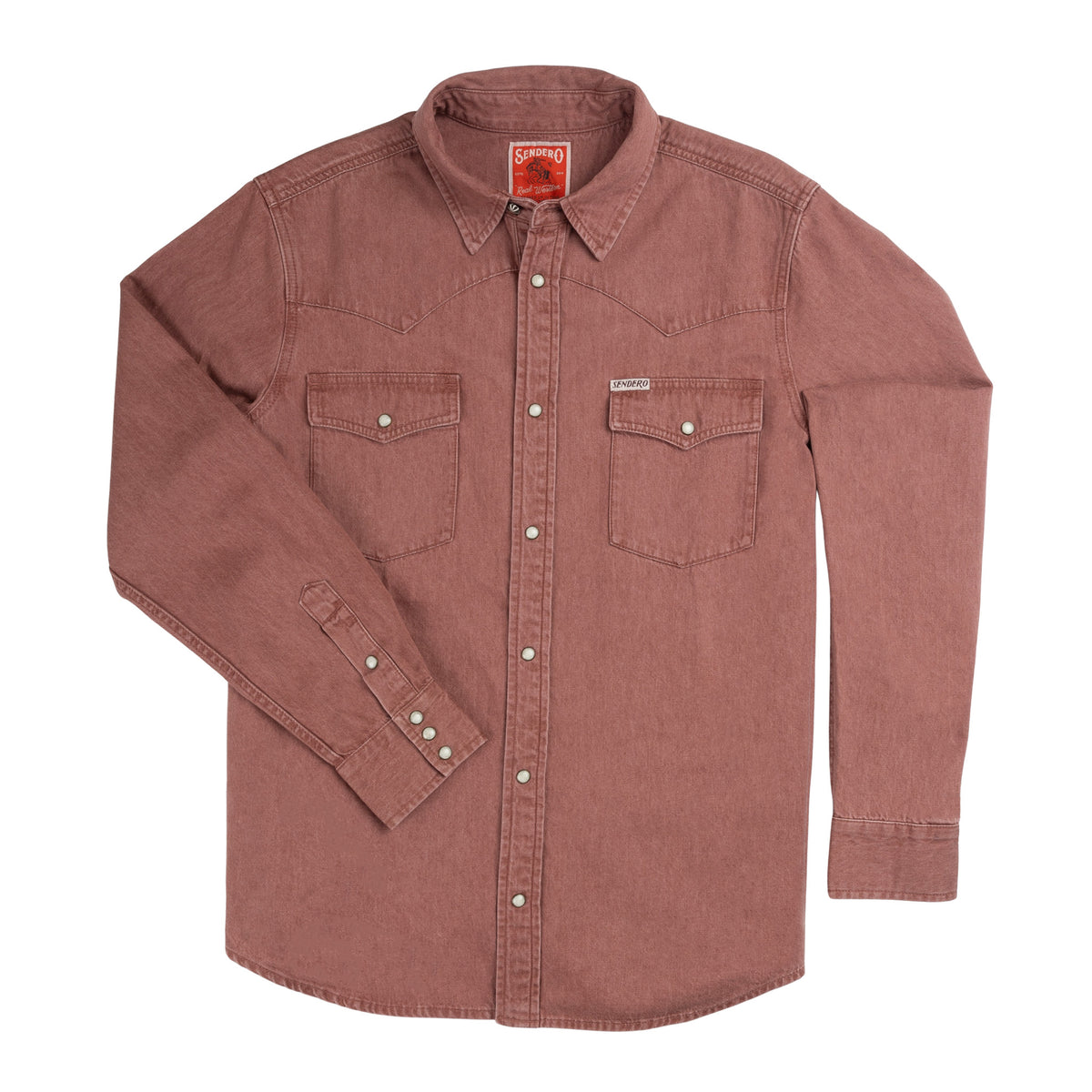 The Wyatt Pearl Snap Long Sleeve Denim Shirt