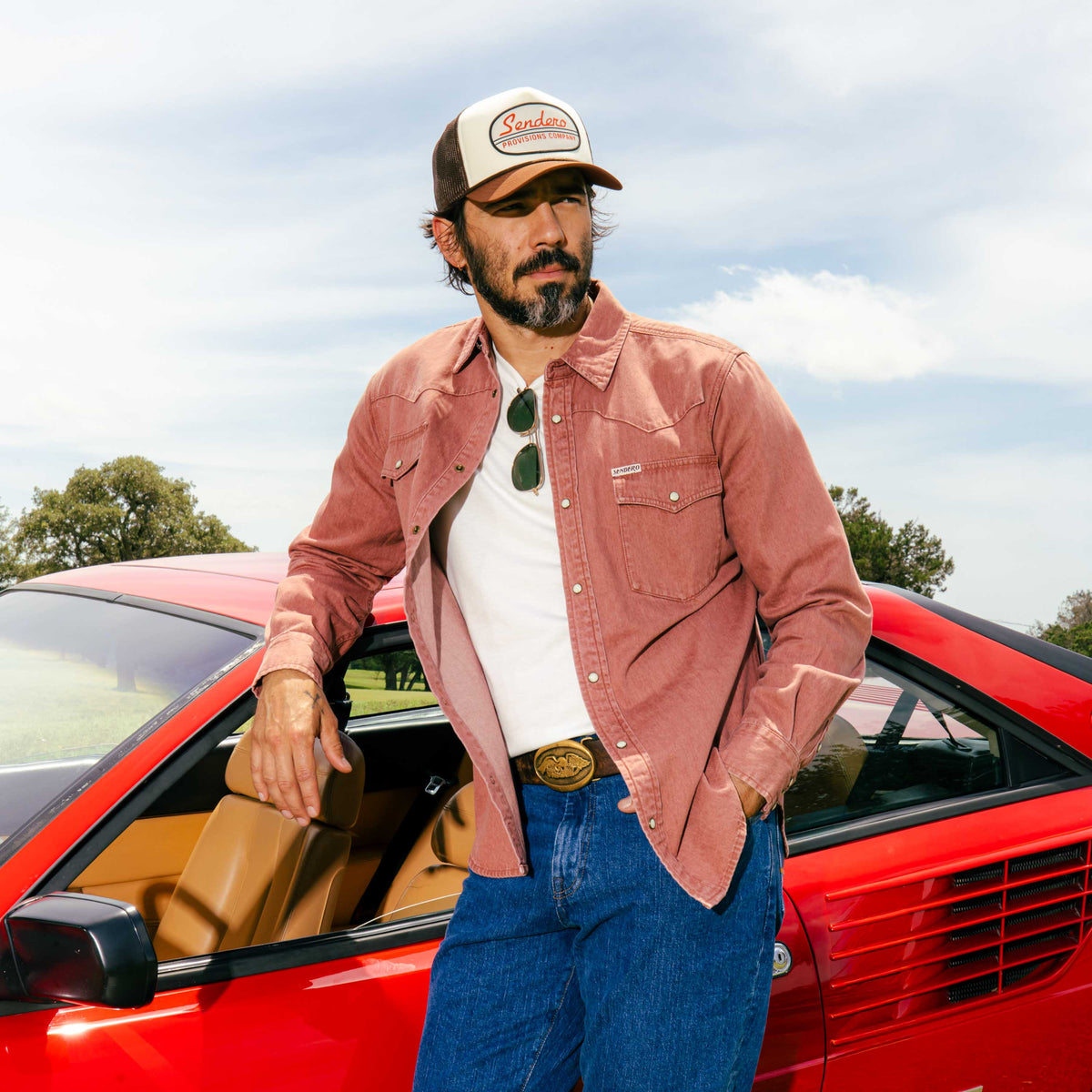 The Wyatt Pearl Snap Long Sleeve Denim Shirt - Madera