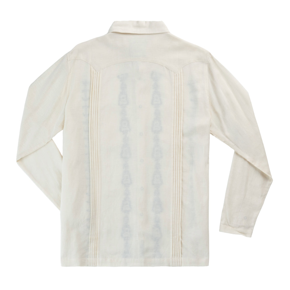 Caballero Guayabera Long Sleeve Shirt - Guitar Stripe - Cream