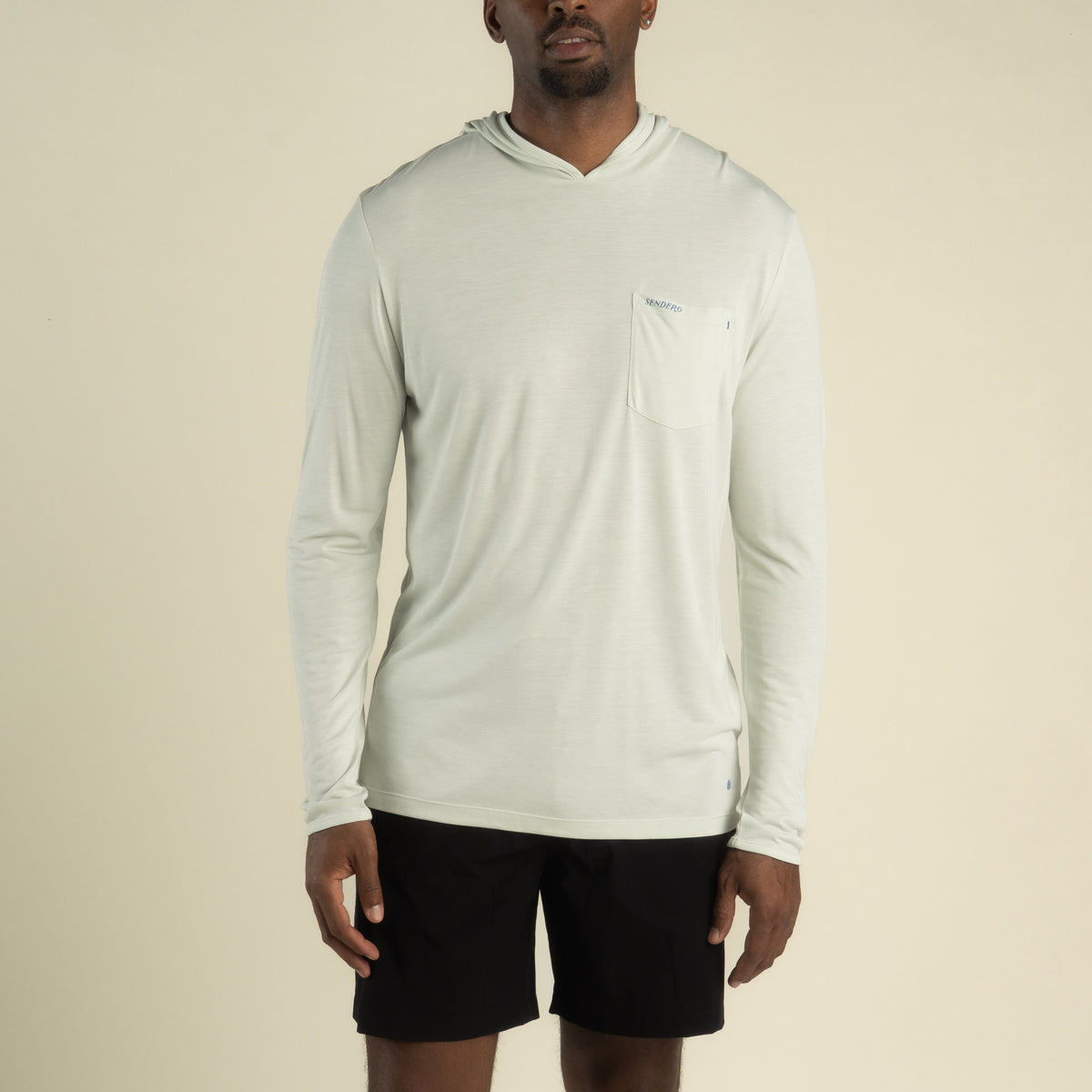 Yucatan Bamboo Hoodie Tech Long Sleeve Shirt - Sendero Horseshoe - Flats Green