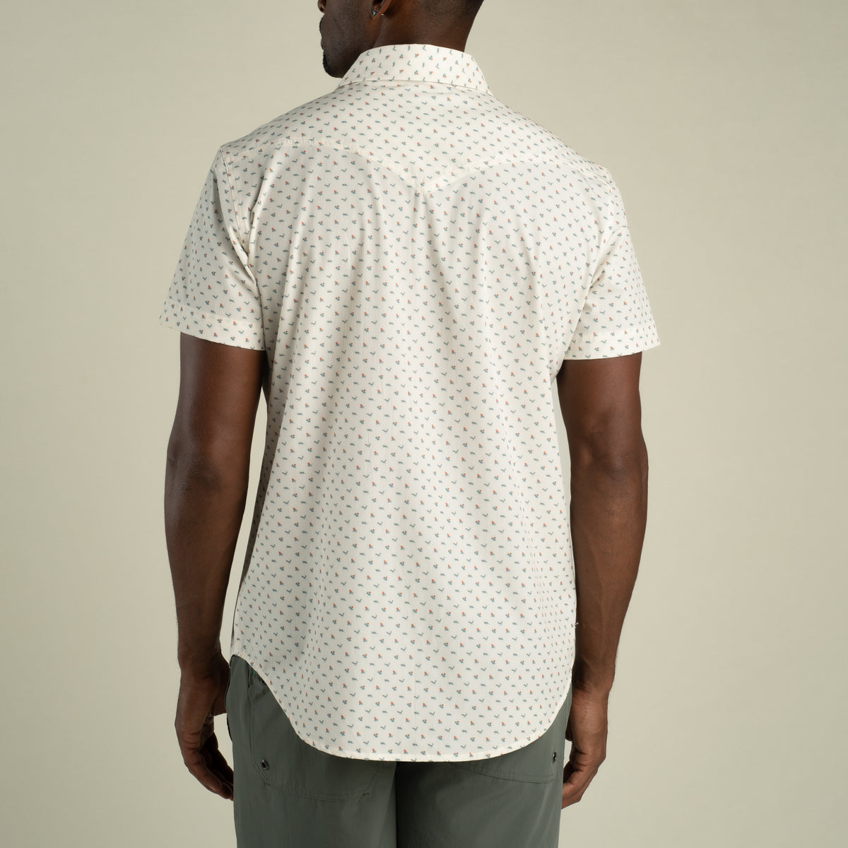 Confluence Tech Short Sleeve Shirt - Tejas Amigos - Cream