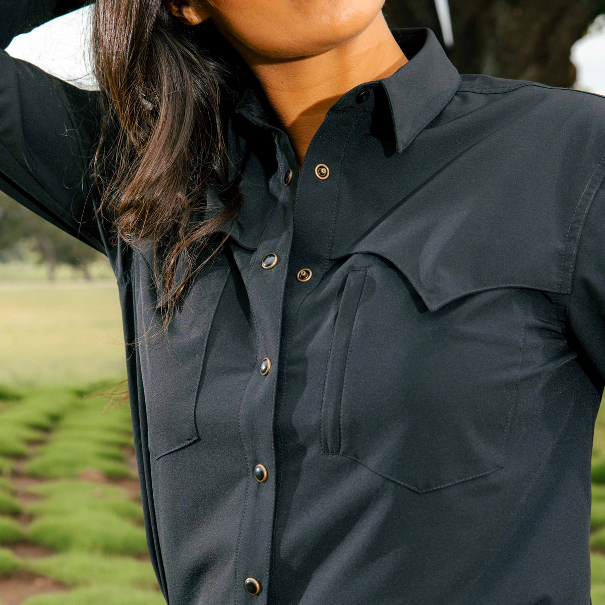 Women's Confluence Tech Long Sleeve Shirt - Black