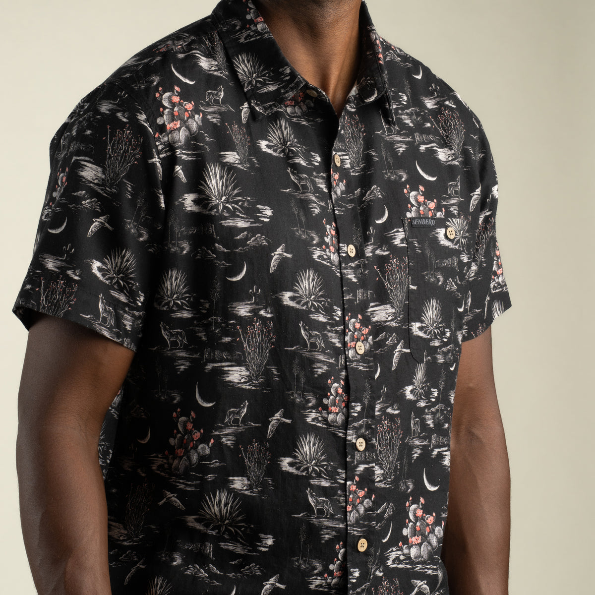 City Slicker Button Up Short Sleeve - Nocturnal - Black