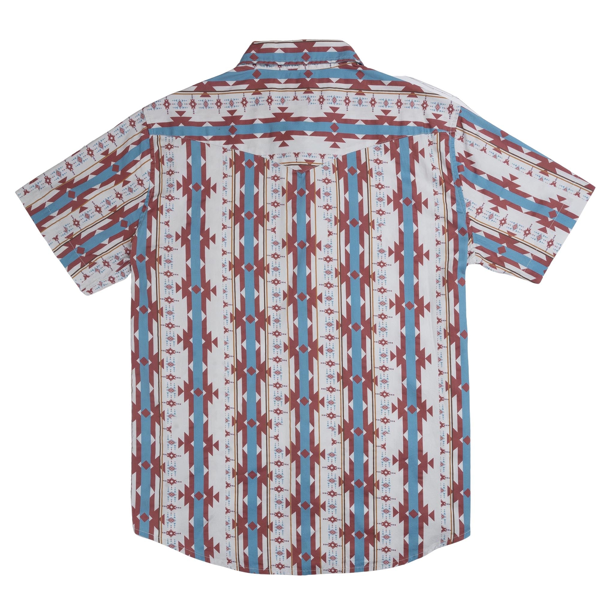 The Wyatt Pearl Snap Short Sleeve Print Shirt - Cienega Stripe