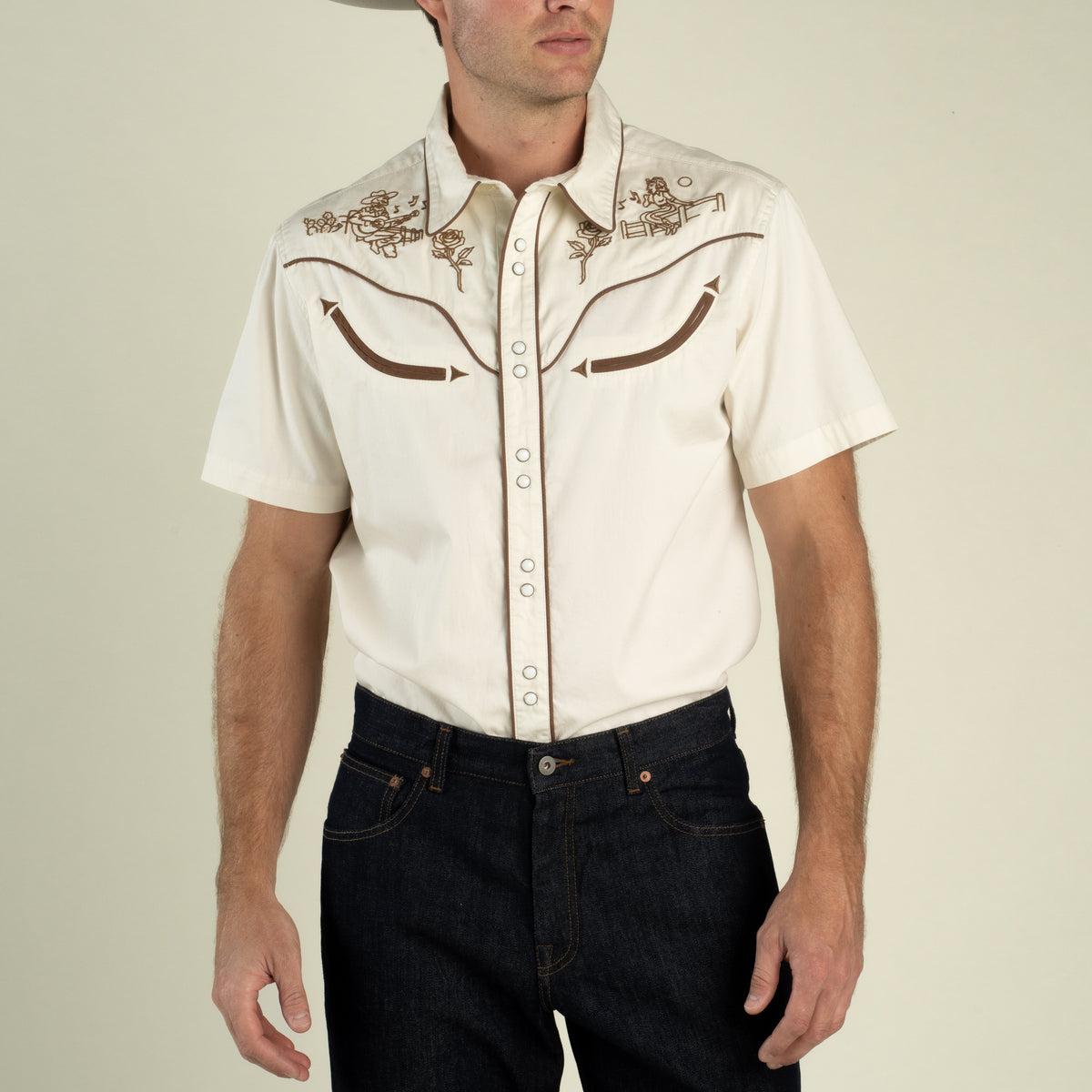 The Prescott Western Shirt - Serenade - Wheat