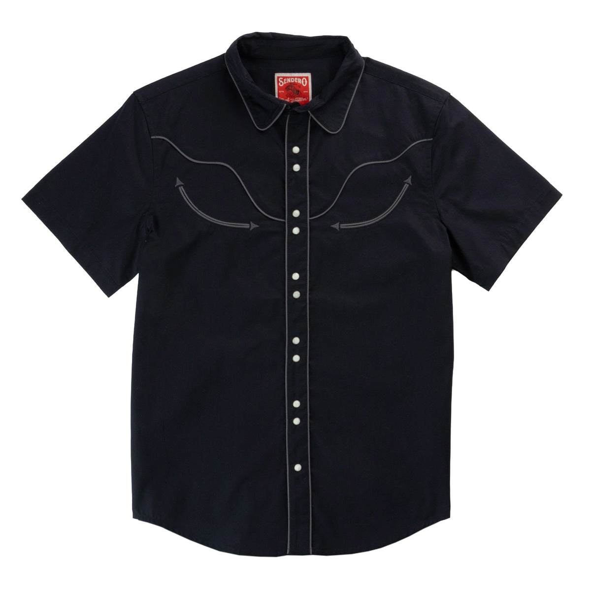 The Prescott Western Shirt - Black/Charcoal