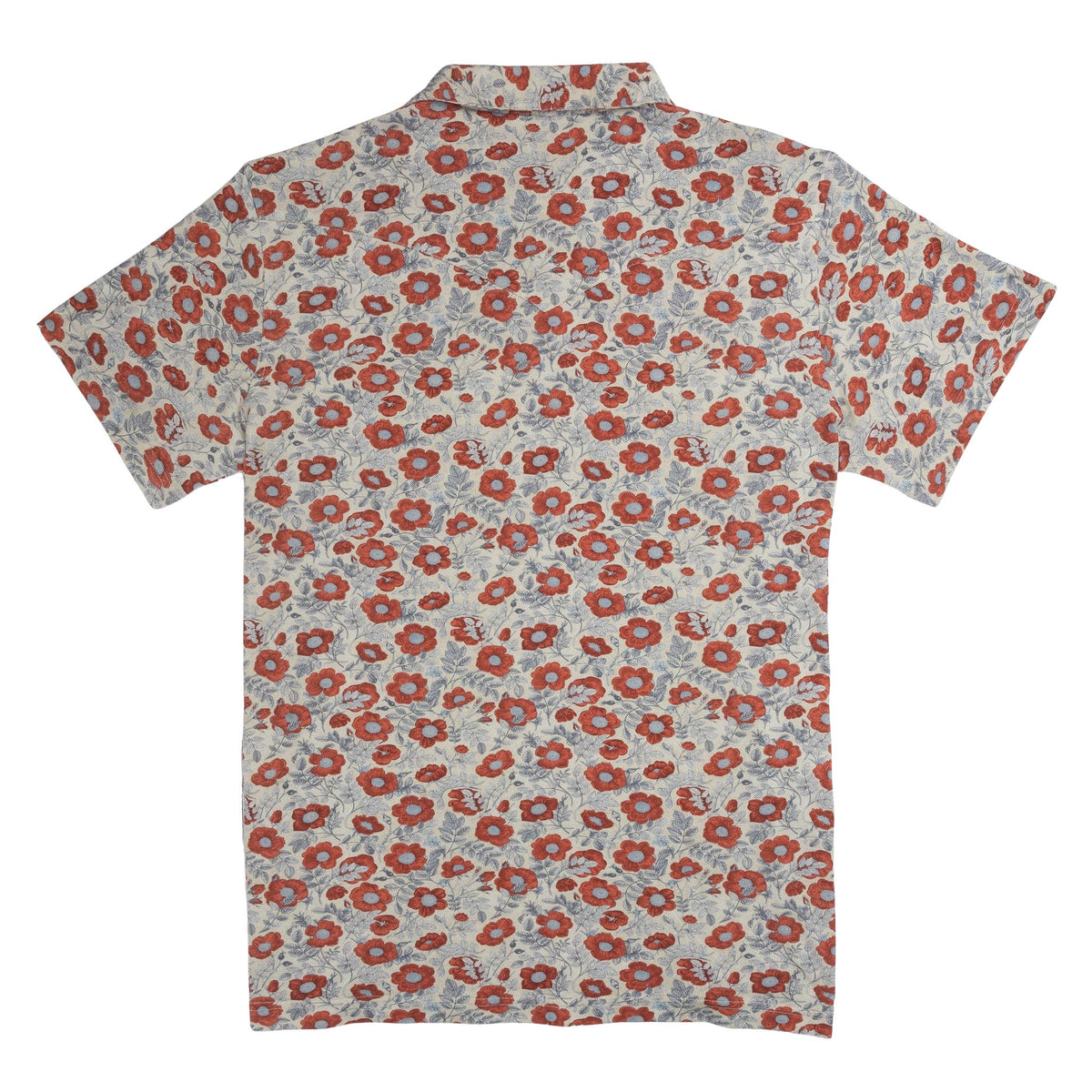 Cantina Pique Polo Short Sleeve Shirt - Desert Floral - Rosado
